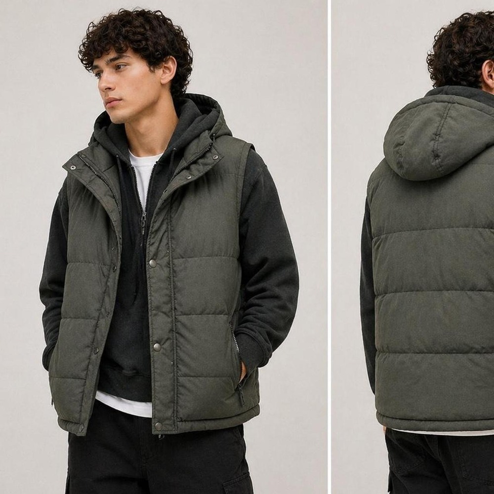 Jaweru Black Puffer Jacket w/ Hood (XL) 🖤🔥